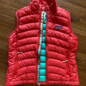 Patagonia Down Sweater Vest, Red/Pink, Size Small
